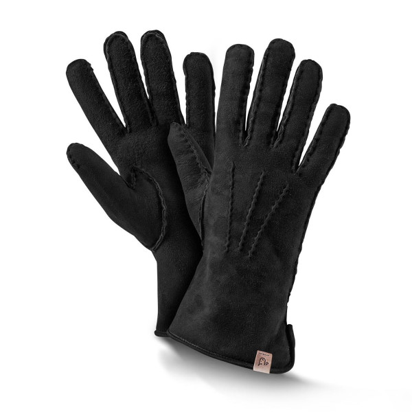 Lammfell Fingerhandschuhe PREMIUM schwarz